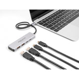 Delock Concentrador USB-C USB de 10 Gbps Concentrador USB (gris, 2x USB-A 3.2 (10 Gbit s), 2x USB-C 3.2 (10 Gbit s))