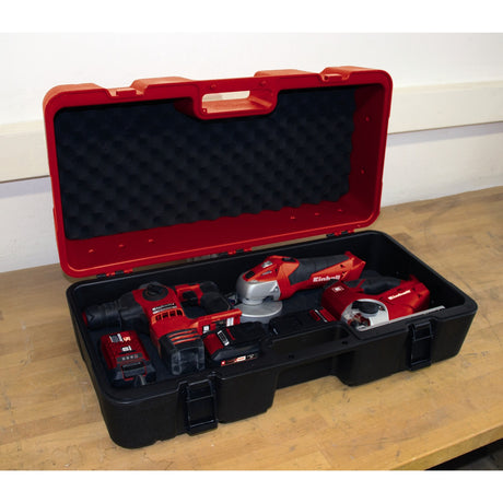 Einhell case e-box l70 35 - para almacenamiento universal - máx. capacidad de carga: 50 kg - tapizado de espuma suave - diseño a prueba de salpicaduras - mango ergonómico