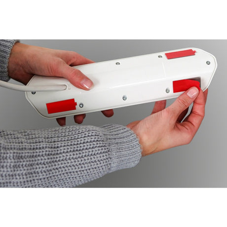 Brennerstuhl ®estilo regleta de caja de conexión de esquina con función de carga USB 6 vías 4x enchufes protectores 2x euro plata blanco