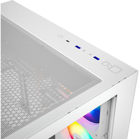 Carcasa Xyz pc gear tesseract x midi tower (blanca | 2x USB-A | 1x USB-C | vidrio templado)