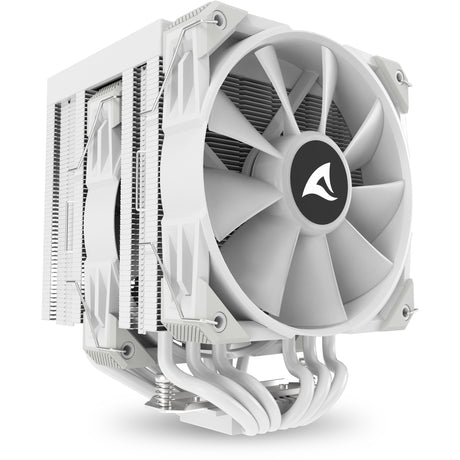 Enfriador de CPU Sharkoon a60 rgb (blanco, conector de ventilador pwm de 4 pines)
