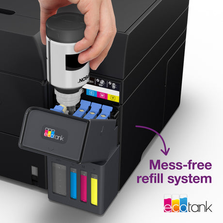 Impresora de inyección de tinta todo en uno Epson ecotank et-4950 (negro, fax, escaneo, copia, WiFi, incluye hasta 3 años de tinta)