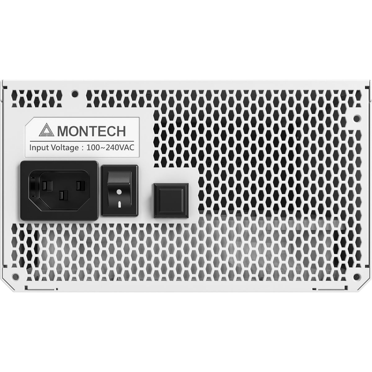 Fuente de alimentación modular montech titan pla de 1000 vatios (blanca, 2x pcie)