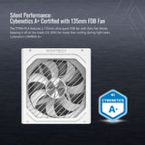 Fuente de alimentación modular montech titan pla de 1000 vatios (blanca, 2x pcie)