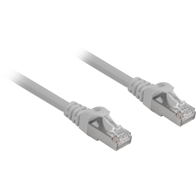 Cable de red Sharkoon SFTP, RJ-45 con Cat.6a (gris, 3 metros, libre de halógenos)