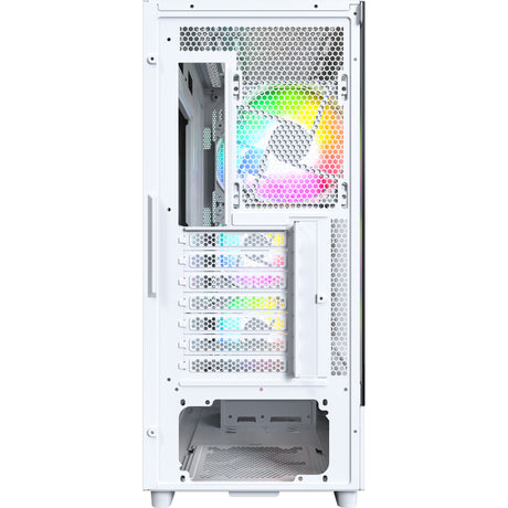 Carcasa torre midi Montech x5 (blanca | 2x USB-A | 1x USB-C | vidrio templado)