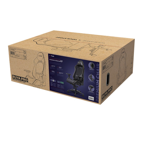 Trust GXT 721 Ruya Pro Premium Cómoda silla gaming (Negro Amarillo)