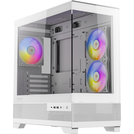 Carcasa mini torre Antec cx500m argb (blanca | 2x USB-A | 1x USB-C | vidrio templado)
