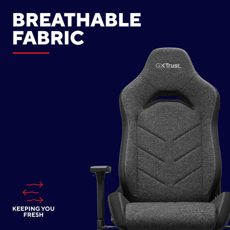 Trust GXT 723 Ruya cómoda silla gaming de tela (gris)