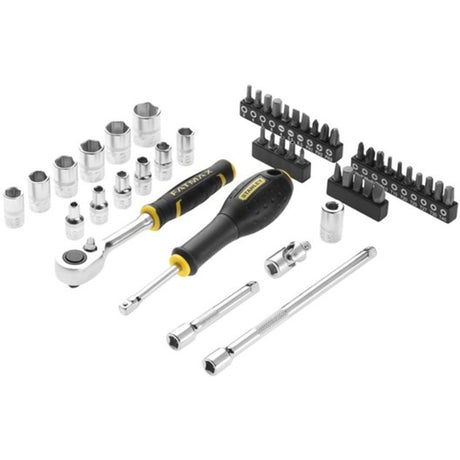 Juego de llaves de tubo Stanley fatmax tstak 1 4 fmmt98101-0 (negro amarillo, 48 piezas)