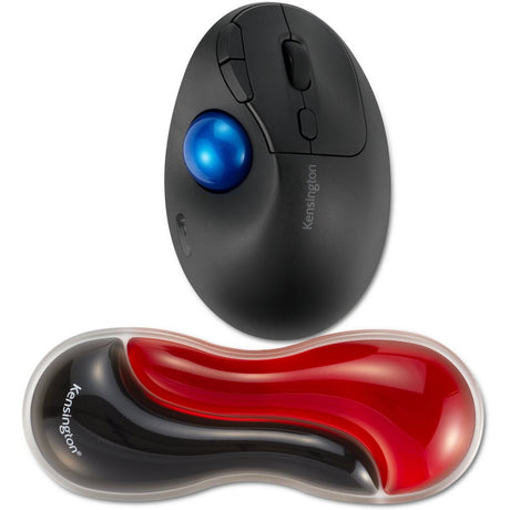 Kensington slim duo gel mouse trackball reposamuñecas (rojo negro)