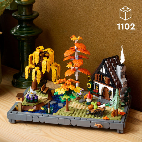 Lego Icons 11372 Jardín de otoño con cabaña