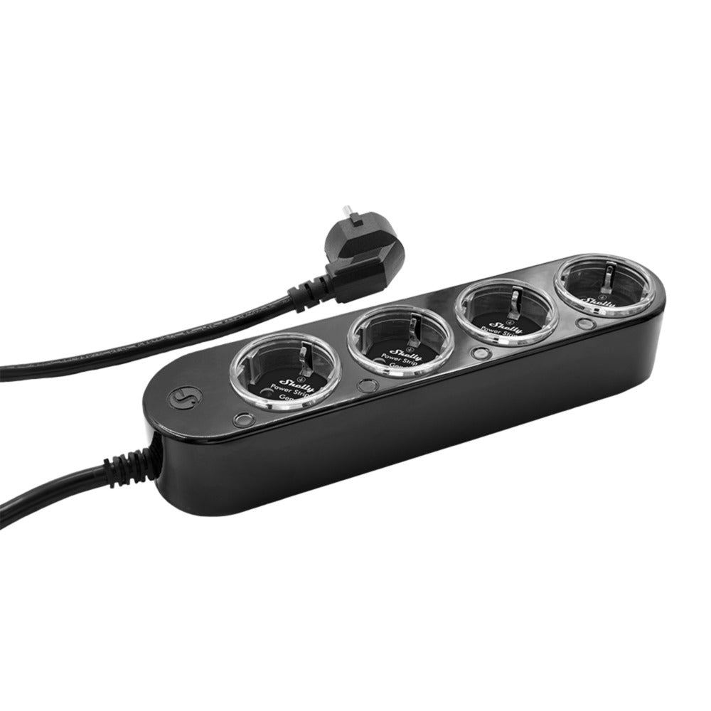 Regleta Shelly gen4 (negra, wifi, bluetooth, zigbee)
