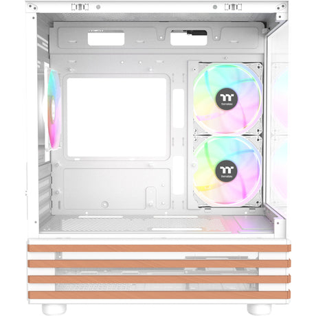 Carcasa mini torre Thermaltake view 170 ws argb (color madera blanca | 2x usb-a | rgb | vidrio templado)