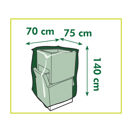 Funda para muebles de jardín Nature para sillas apiladas (gris, 6031601)