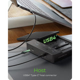 Icy box ib-4013mcl-c4 Estación de acoplamiento duplicadora USB4® de 4 bahías (clones 1:3) (negra)