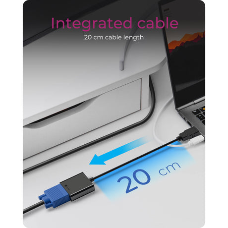 Icy box ib-ac502a adaptador hdmi a vga (negro)