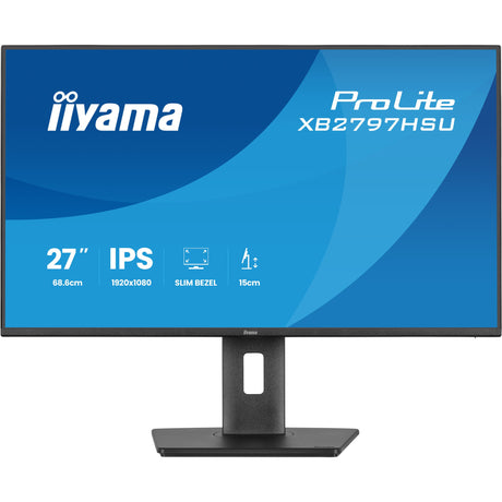 Monitor Iiyama prolite xb2797hsu-b1 27 (negro, 120 Hz, HDMI, display port, USB-C, audio)