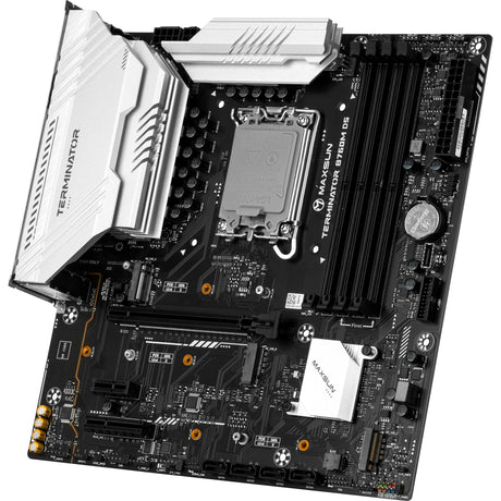 Maxsun MS-Terminator B760M D5 WiFi 6th Socket 1700 placa base (negro, RAID, 2,5 GB-LAN, WLAN, BT, Sonido, µATX)