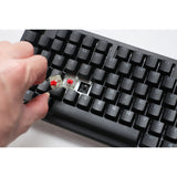 Teclado mecánico para juegos Ducky zero 6108 classic black rgb (negro, diseño estadounidense (qwerty), cherry mx2a blue, 100%, leds rgb, pbt de doble disparo, intercambio en caliente, 2,4 ghz | bluetooth | usb-c)