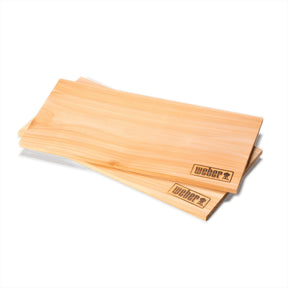 Tablones para fumar de madera de cedro Weber - madera aromática grande (2 piezas)