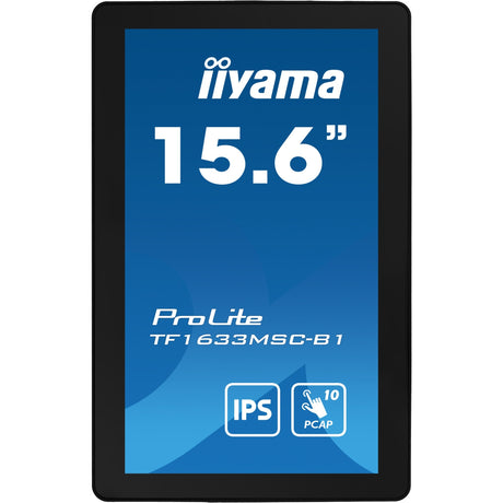 Monitor de pantalla táctil Iiyama prolite tf1633msc-b1 15.6 (negro, HDMI, display port, 2x USB-A)