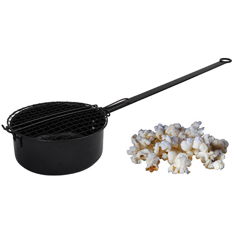 Esschert design sartén para palomitas 70x18x10cm acero al carbono