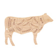 Esschert design tabla de cortar vaca l bambú 49,5x31cm fsc 100%