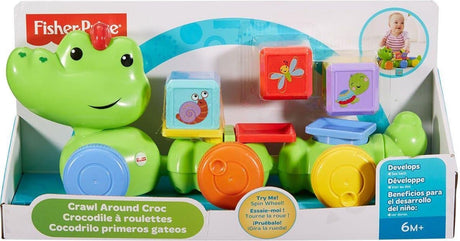 Mattel Fisher Price cocodrilo tonto safari con cubos de juego
