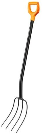 Fiskars solid™ horquilla para estiércol - horquilla para compost - horquilla para jardín - 126 cm