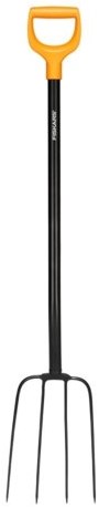 Fiskars solid™ horquilla para estiércol - horquilla para compost - horquilla para jardín - 126 cm