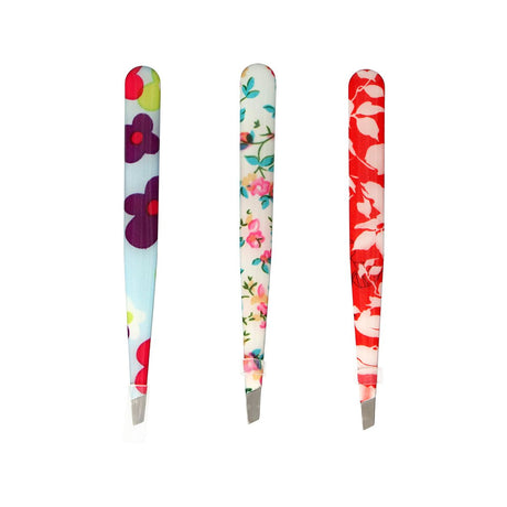 Pinzas para uñas faciales flores expositor surtido 36 piezas