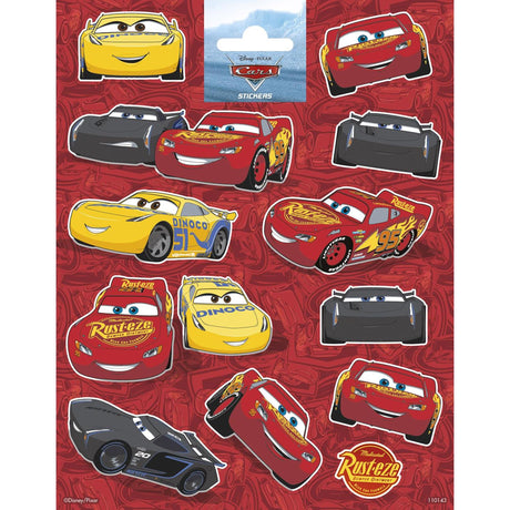 Hoja de pegatinas de coches de Disney Pixar