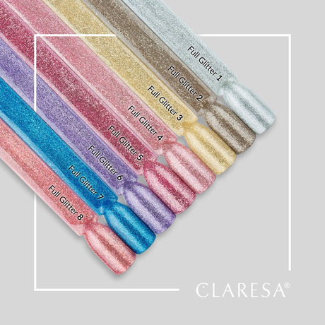 Claresa Esmalte en gel UV LED 5ml Full Glitter 5 Warm Pink