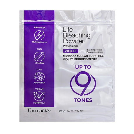 Farmavita life polvo decolorante violeta 9 pro-plex 500gr.