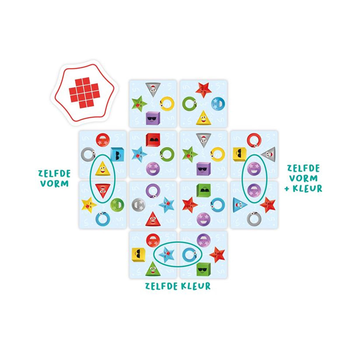 ¡Fiesta del patrón Flexiq! juego de cartas