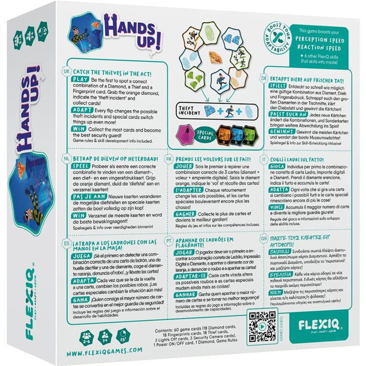 ¡Flexiq manos arriba! juego de cartas