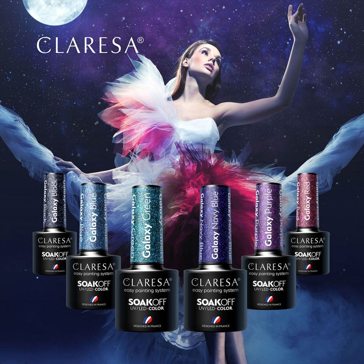 Claresa Esmalte en gel UV LED 5ml Galaxy Red