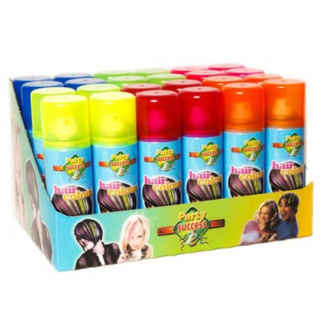 Haza spray para el cabello flúor disponible en 5 colores flúor diferentes 125ml