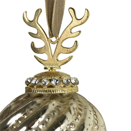 Bola navideña asta de cristal dorado ã˜8cm