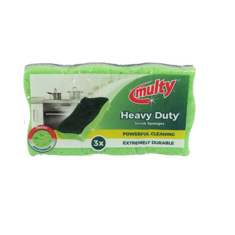 Multy estropajos resistentes verde pack 3
