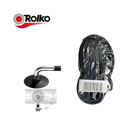 Cámara de aire Rolko 4.10 3.50-6 en ángulo