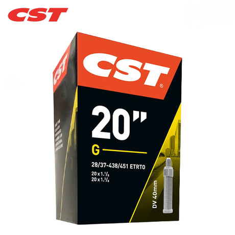 Cámara de aire cst 20x1 3 8 - etrto 28 37-438 451 - válvula dunlop 40 mm - apto para ruedas de 20 pulgadas