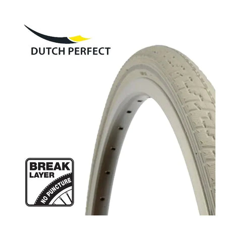 Neumático holandés perfecto 28 x 1,40 40-622 mm antipinchazos - blanco con reflejos