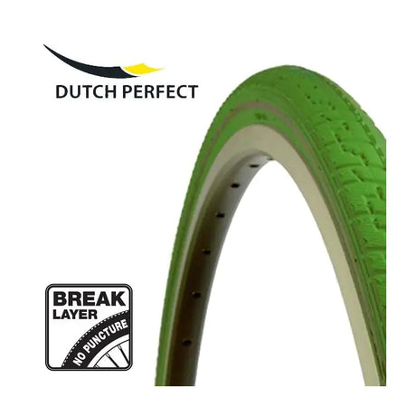 Neumático perfecto holandés 28 x 1 ½ 40-635 Sin punción - verde con reflexión