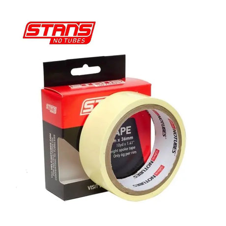 Fondo de llanta Stans notubes cinta amarilla 36 mm de ancho rollo 9 metros (10yd) as0135