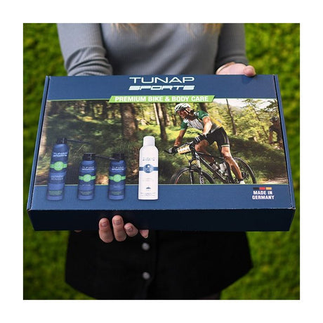 Tunap sports gift box limpiador, aceite, cera y gel de ducha