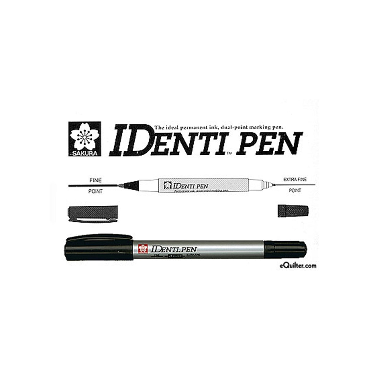 Sakura identi-pen doble punta negra