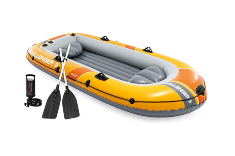 Conjunto de embarcación Intex Challenger para 3 personas que incluye remos y bomba 295x137x43cm