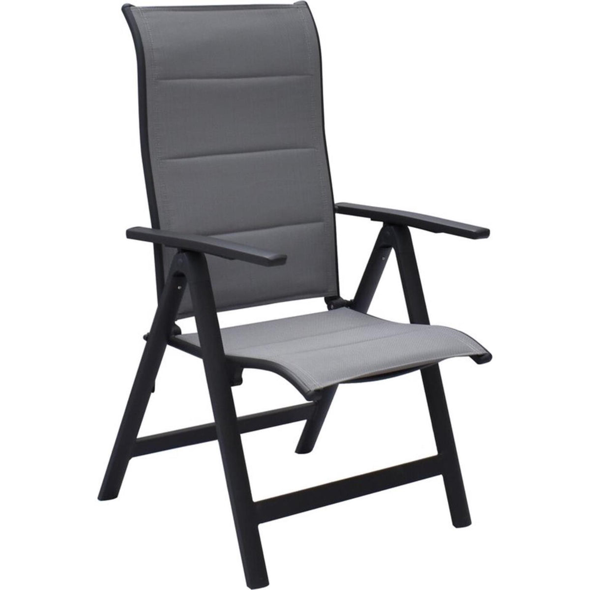 Sens moreno silla de pie aluminio textil gris 69x63,5x110cm, altura asiento 45cm